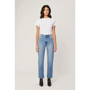 Rolla's Brad Blue Light Wash Original High Rise Straight Leg Jeans